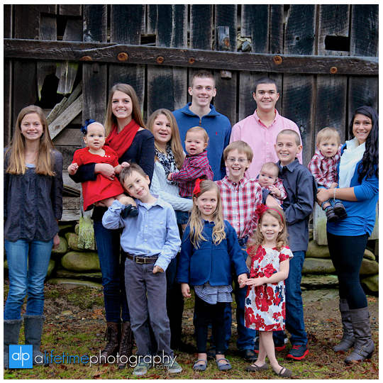 Family reunion session in Gatlinburg Pigeon Forge TN Photographers
