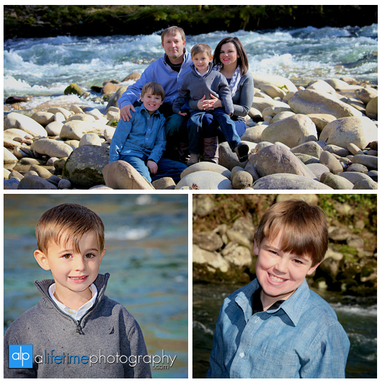 Gatlinburg Tn Family Photographer in Pigeon Forge Sevierville Smoky Mountains kids photography emerts cove covered bridge water river fun pictures-12