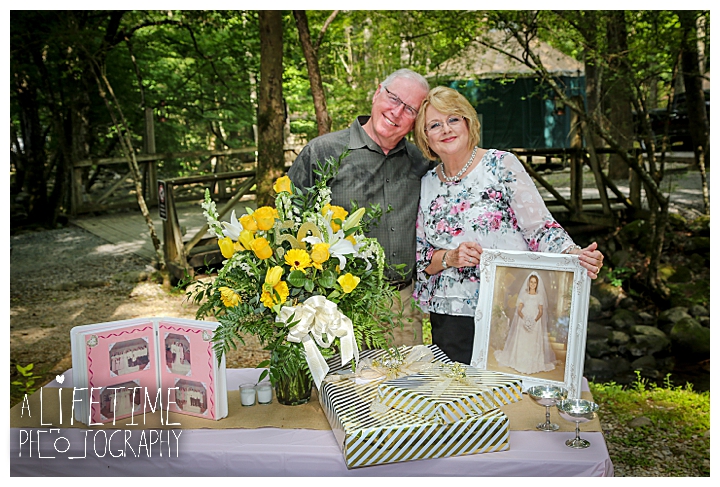 Surprise 50th Anniversary Party at Imagination Mountain Campground in Gatlinburg Tennessee. They hired a photographer to come out and take family photos 